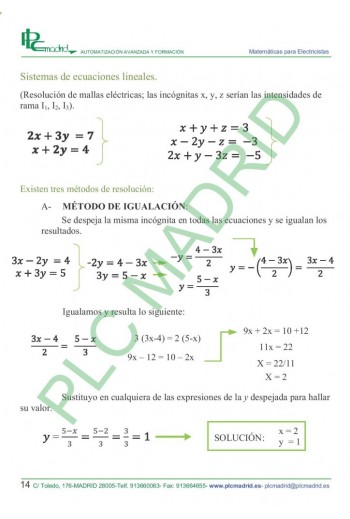 sistema de ecuaciones lineales