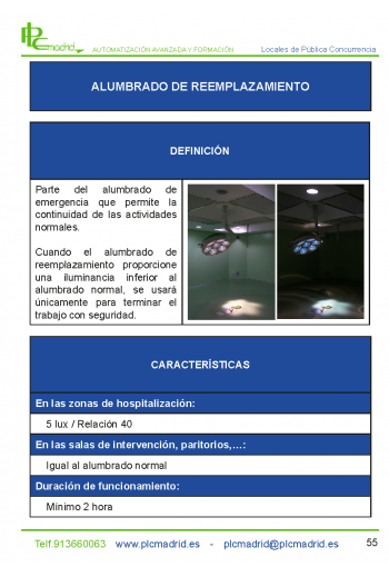 Alumbrado de reemplazamiento