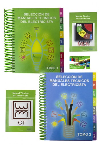 Oferta Selección de Manuales Técnicos Del Electricista TOMO I + TOMO II y MTE de Regalo (CT+MER-X1)