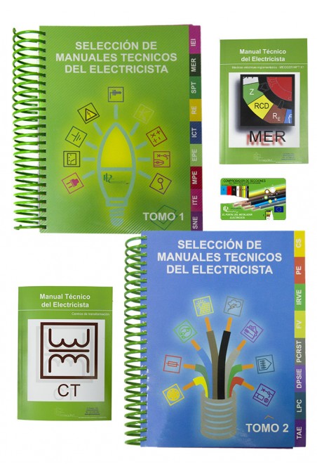 Oferta Selección de Manuales Técnicos Del Electricista TOMO I + TOMO II y MTE de Regalo (CT+MER-X1)