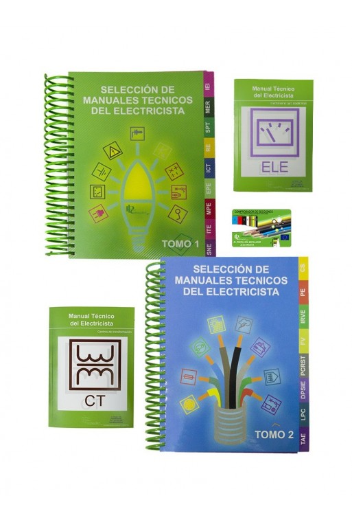 Oferta Selección de Manuales Técnicos Del Electricista TOMO I + TOMO II y MTE de Regalo (CT+ELE)